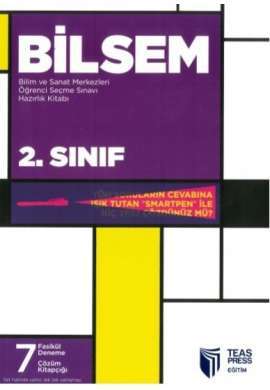 BİLSEM 2. SINIF TAMAMI ÇÖZÜMLÜ 7 FASİKÜL  DENEME TEAS PRESS 2019