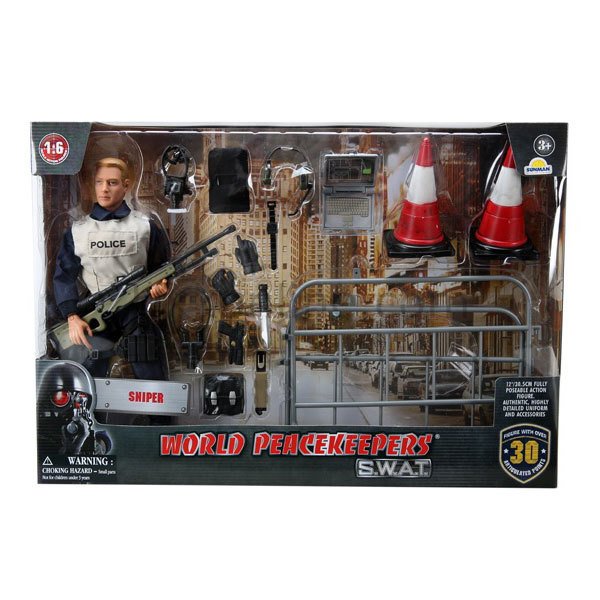 91400 SUN POLİS OYN.SET DELUXE 1 FİGÜR/AKS-1/6-MCT
