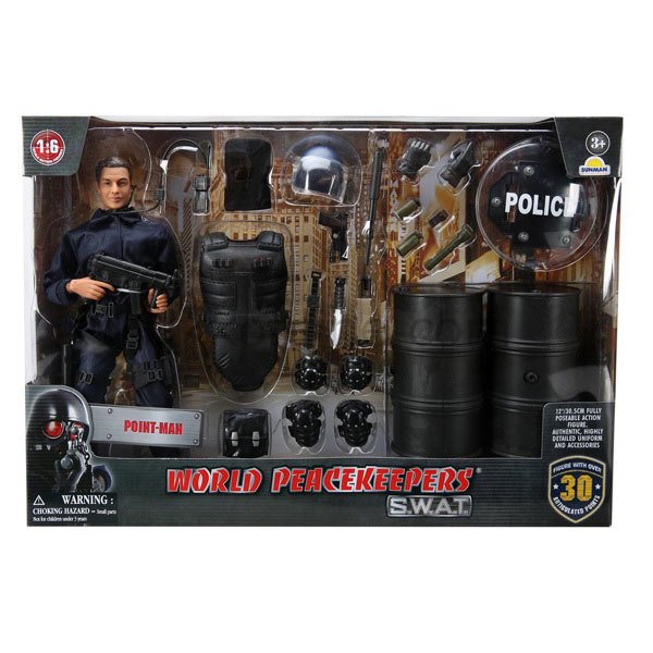 90196 SUN POLİS OYN.SET SWAT 1 FİGÜR/AKS 3 ASORT-1/6-MCT