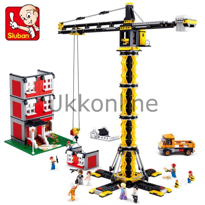 Sluban B0555 Construction Kule Vinç 1461 Parça