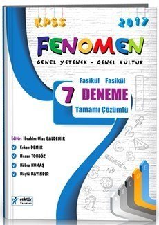 2017 KPSS Genel Yetenek Genel Kültür Tamamı Çözümlü 7 Fasikül Deneme RY Rektör Yayınları