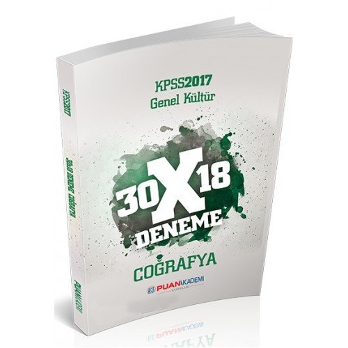 2017 KPSS Genel Kültür Coğrafya 30x18 Deneme Puan Akademi Yayınları
