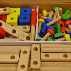 1111070 AHŞAP LEGO UÇAK ARABA