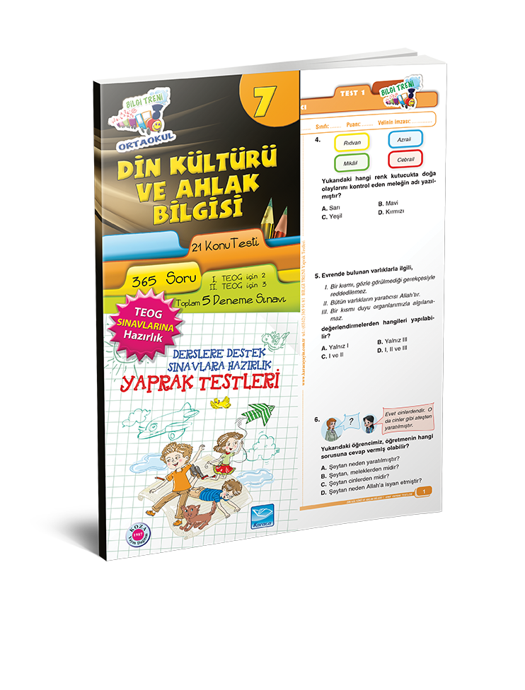 BİLGİ TRENİ YAPRAK TESTLERİ DİN KÜLTÜRÜ VE AHLAK BİLGİSİ 7