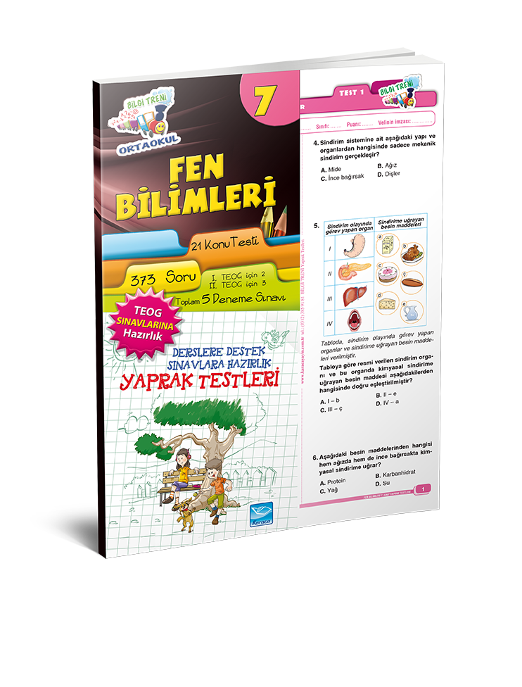 BİLGİ TRENİ YAPRAK TESTLERİ FEN VE TEKNOLOJİ 7