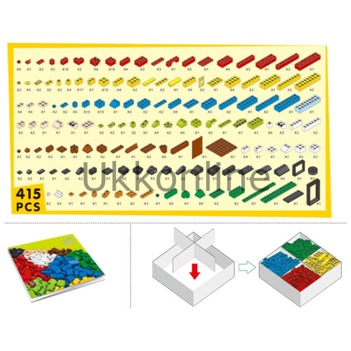 Sluban B0502 Kiddy Bricks Karışık Blok 415 Parça