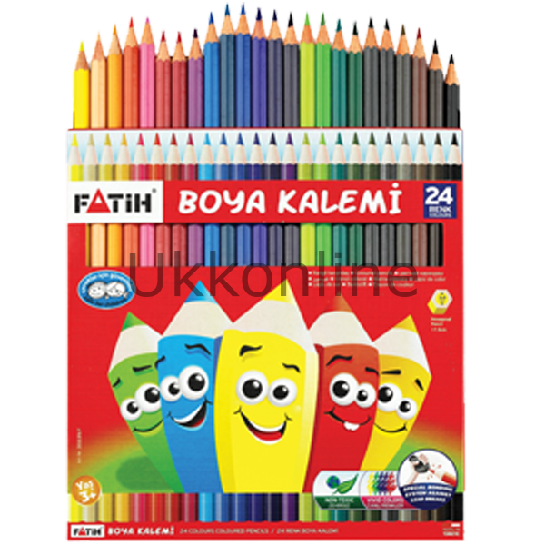 FATİH BOYA KALEMİ 24 RENK TAM BOY