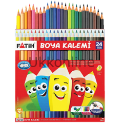 FATİH BOYA KALEMİ 24 RENK TAM BOY