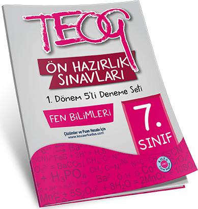7. Sınıf TEOG Ön Hazırlık Fen Bilimleri 5'li Deneme Seti 1