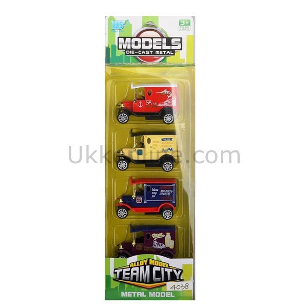 4038 KUT.4PCS DIE-CAST KLASİK OTOMOBİL