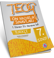7. Sınıf TEOG Ön Hazırlık Türkçe 5'li Deneme Seti 1