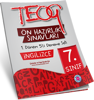 7. Sınıf TEOG Ön Hazırlık İngilizce 5'li Deneme Seti 1