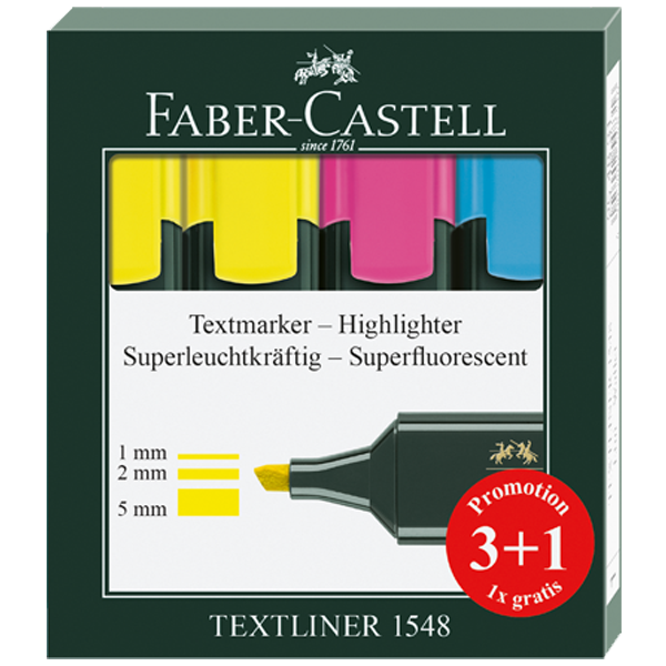 FABER FOSFORLU KALEM 1548 3+1 TEXTLİNER