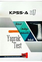 2017 KPSS A Grubu İktisat Maliye Muhasebe Hukuk Çek Koparlı Yaprak Test Yargı Yayınları