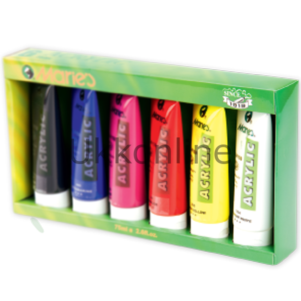 MARİES AKRİLİK BOYA 819B 6 RENK 75 ML