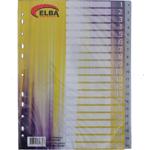 BAFİX SEPERATOR PLASTİK 1-20 RAKAMLI