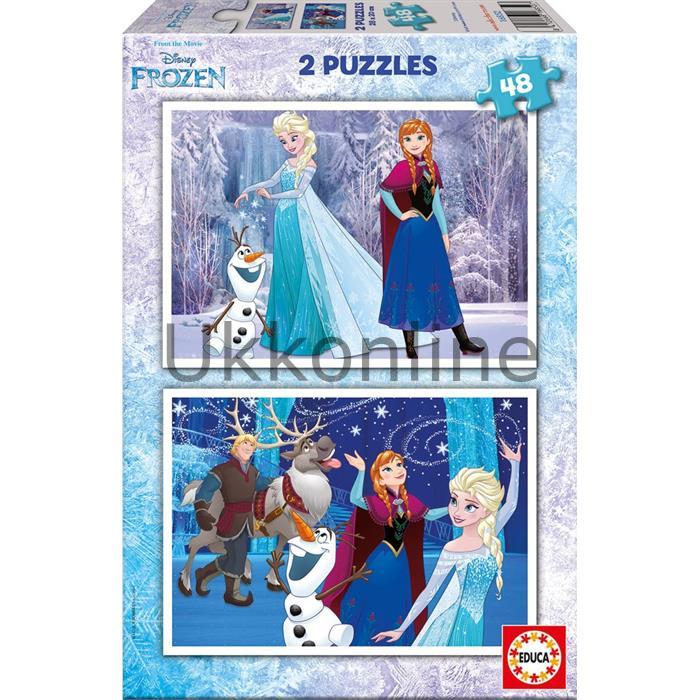 Educa 16852 Puzzle Çocuk Disney 2x48 Frozen