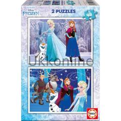 Educa 16852 Puzzle Çocuk Disney 2x48 Frozen