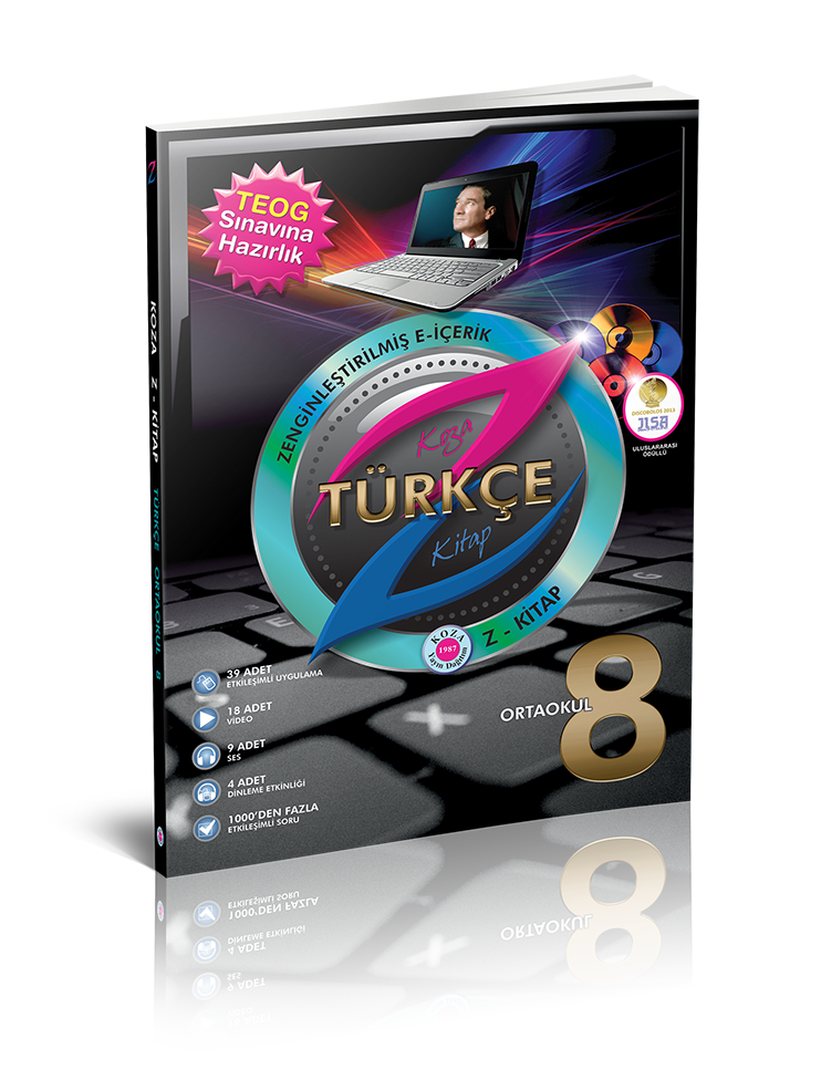 KOZA Z-Kitap Türkçe 8.SINIF  DVD'li