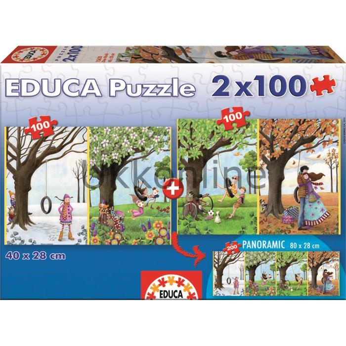 EDUCA COCUK JUNIOR 2x100 PUZZLE 15911 THE FOUR SEASONS