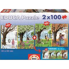 EDUCA COCUK JUNIOR 2x100 PUZZLE 15911 THE FOUR SEASONS