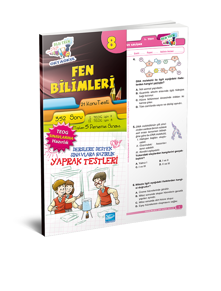 BİLGİ TRENİ YAPRAK TESTLERİ FEN VE TEKNOLOJİ 8