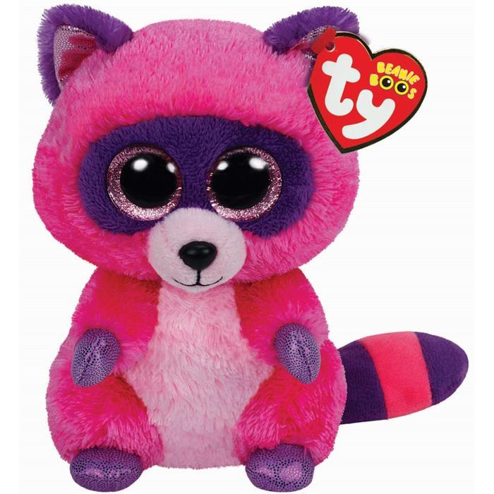 MEGA TY PELUS 36146 ROXIE-PINK/PURPLE RACCOON REG