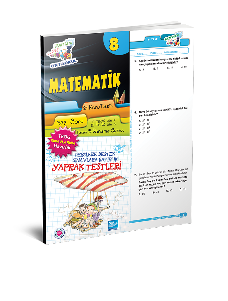 BİLGİ TRENİ YAPRAK TESTLERİ MATEMATİK 8