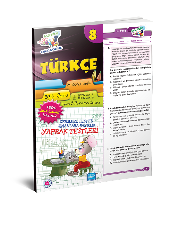 BİLGİ TRENİ YAPRAK TESTLERİ TÜRKÇE 8