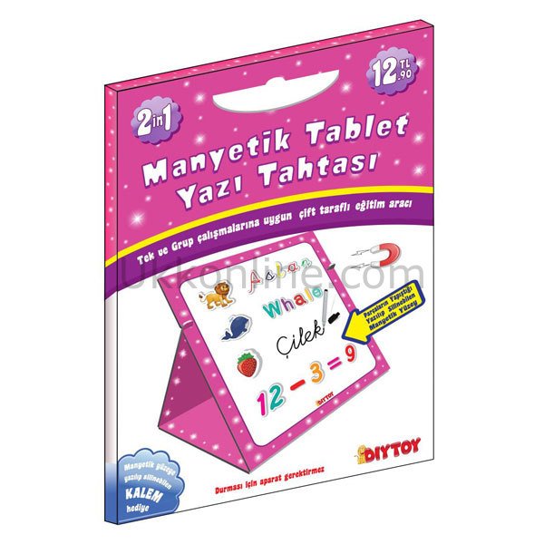 8512 MANYETİK TABLET YAZI TAHTASI PEMBE