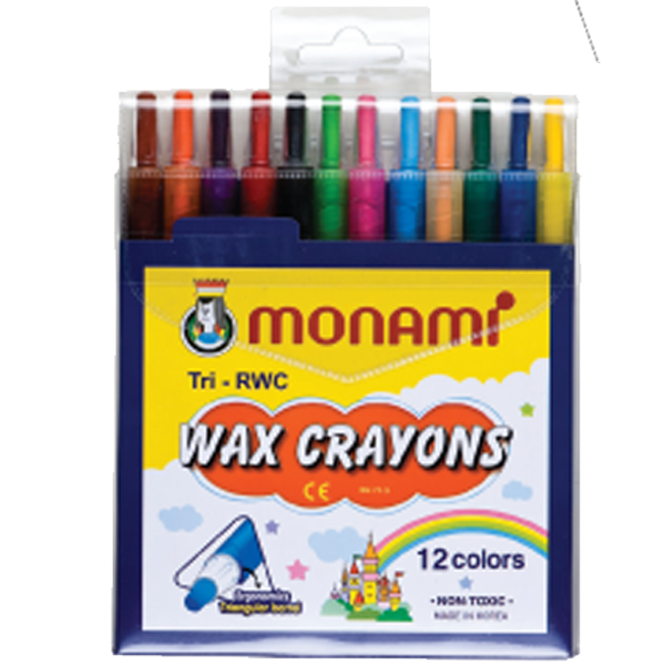 MONAMİ MUM BOYA 12 RENK CRAYON
