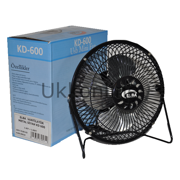ELBA  VANTİLATÖR METAL SİYAH KD 600