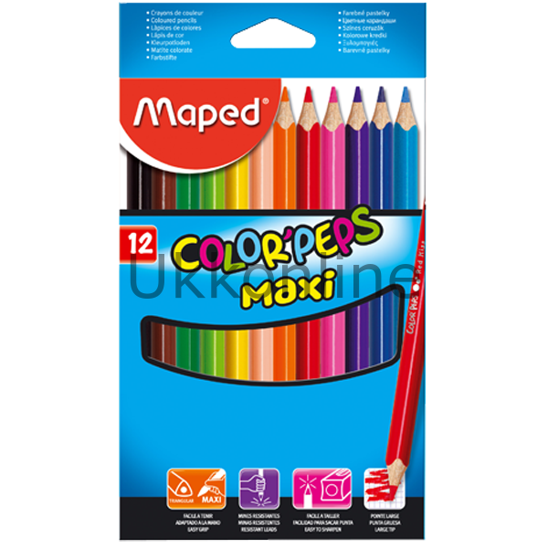 MAPED BOYA KALEMİ PEPS MAXI 12 RENK KUTU