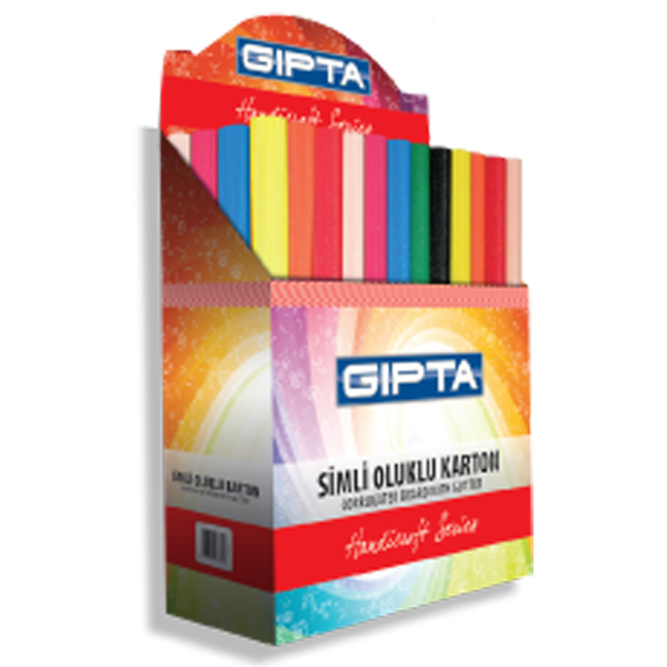 GIPTA OLUKLU KARTON RENKLİ SİMLİ 50-70 60LI