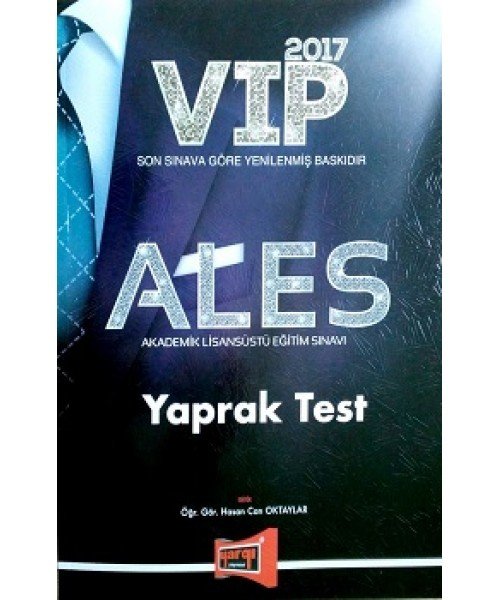 2017 ALES VIP Yaprak Test Yargı Yayınları