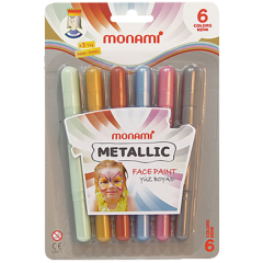 MONAMİ YÜZ BOYASI 6 RENK METAL