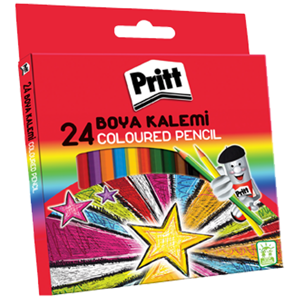 PRİTT BOYA KALEMİ 24 RENK KARTON KUTU