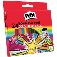 PRİTT BOYA KALEMİ 24 RENK KARTON KUTU