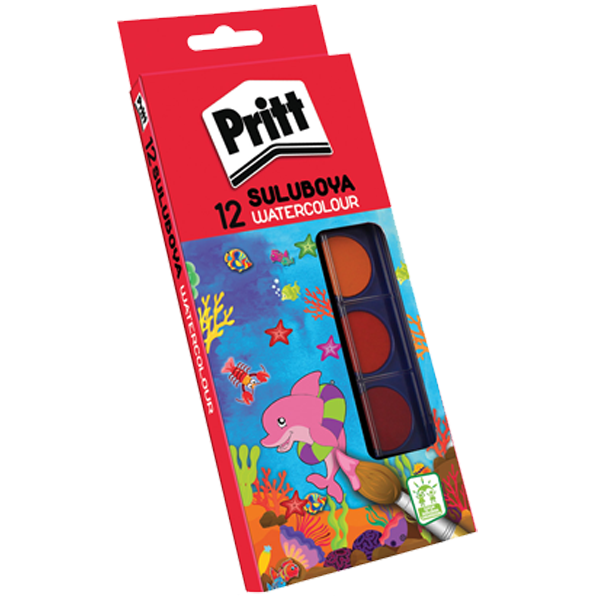 PRİTT SULUBOYA 12 RENK BÜYÜK TABLET