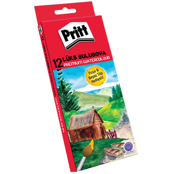 PRİTT SULUBOYA 12 RENK LÜKS ÇIKABİLEN TABLET