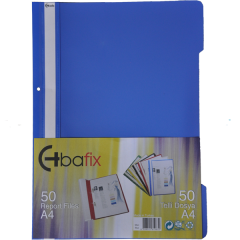 BAFİX TELLİ DOSYA PLS A-4 MAVİ KLASİK