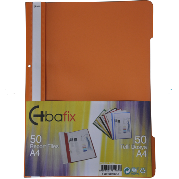 BAFİX TELLİ DOSYA PLS A-4 TURUNCU