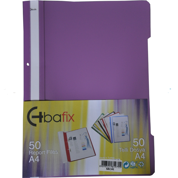 BAFİX TELLİ DOSYA PLS A-4 MOR