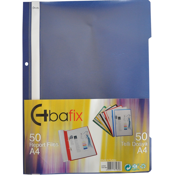 BAFİX TELLİ DOSYA PLS A-4 LACİVERT