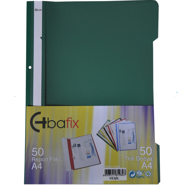 BAFİX TELLİ DOSYA PLS A-4 YEŞİL