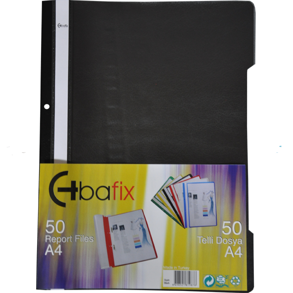 BAFİX TELLİ DOSYA PLS A-4 SİYAH