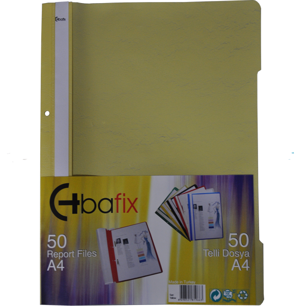 BAFİX TELLİ DOSYA PLS A-4 SARI