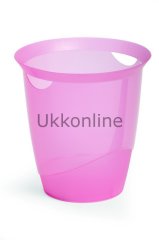 1701710-ŞP DURABLE TREND ÇÖP KUTUSU ŞEFFAF PEMBE