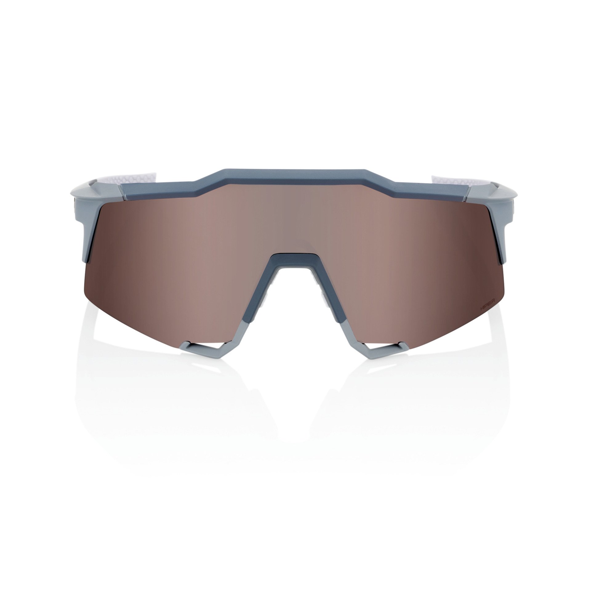 100% SPEEDCRAFT - Soft Tact Stone Grey - HiPER Crimson Silver Mirror Lens