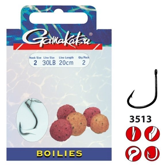 GAMAKATSU HOOK BKS-3513F BOILIE 20 CM NO:4 1/2